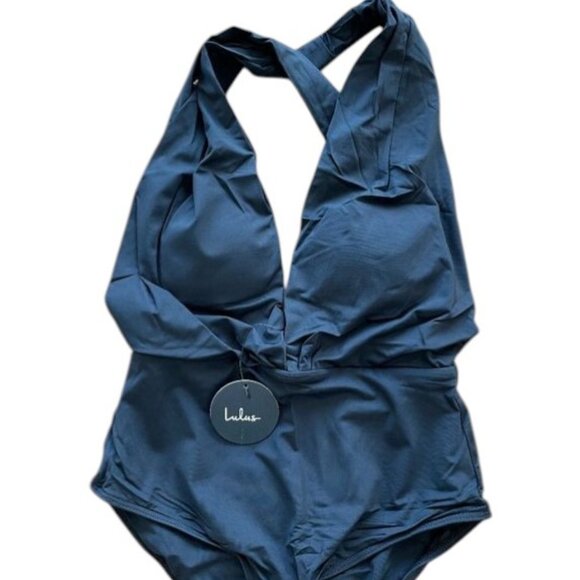 Lulu's Black Plunge One-Piece Swimsuit - Picture 3 of 5